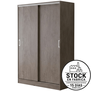 Placard E-Mosconi Dakar Puertas Corredizas Tono Grei 123x183x54Cm 57388