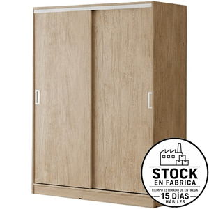 Placard E-Mosconi Dakar Puertas Corredizas Tono Bambu 136x183x54Cm 57382