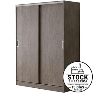 Placard E-Mosconi Dakar Puertas Corredizas Tono Grei 136x183x54Cm 57383