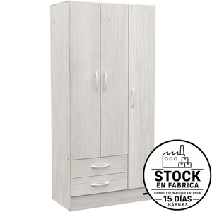 Placard E-Mosconi Pack 23 3 Puertas Tono Tissa 181x85x46Cm 57165