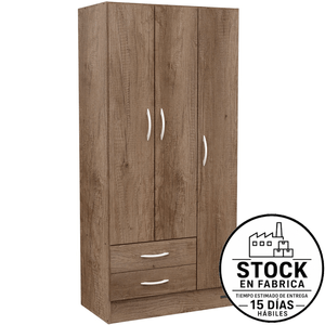 Placard E-Mosconi Pack 23 3 Puertas Tono Grei 181x85x46Cm 57181