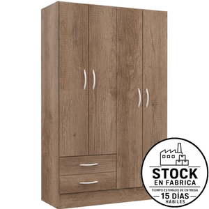 Placard E-Mosconi Pack 24 4 Puertas Tono Grei 113x181x46Cm 57182