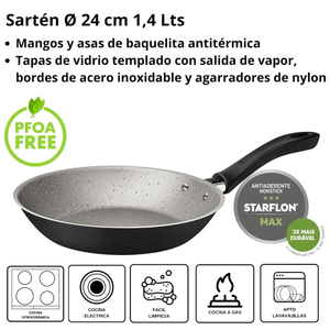 Bateria de Cocina Tramontina Linz 7pz Aluminio 28299008