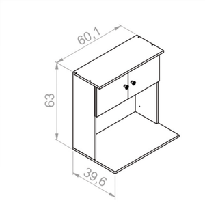 Mueble Porta Microondas Tono Blanco Mcr060