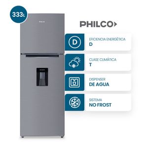 Heladera No Frost Philco 333L Top Mount Gris Phnt367Xd
