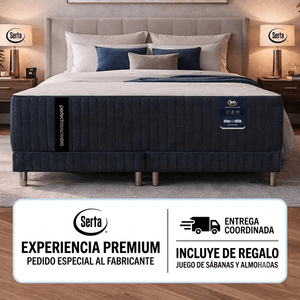 Colchon Sommier King Serta 200x200 Resortes Brooklyn + Regalo!