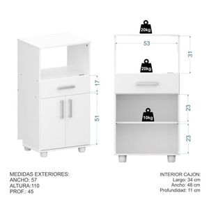 Porta Microondas express Tono Blanco 10159