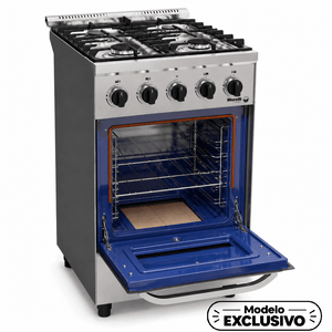 Cocina Morelli 55Cm Presenza Espejada Acero Inox.